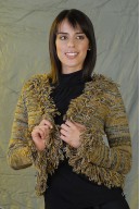 Short yellow coat with fringes