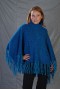 Turquoise frizzled poncho
