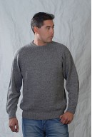 Jersey sweater with raglan sleeves