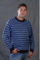 Blue striped sweater