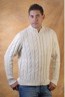 Jacket with high neck and braids