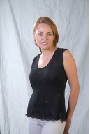 Top with wavy waistband made with mercerized cotton