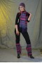 Striped leg heaters with fringes