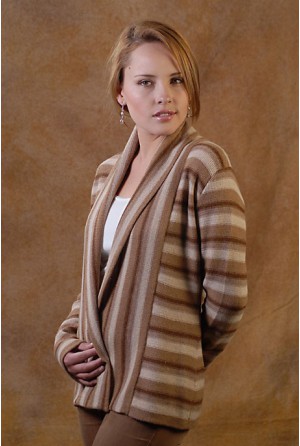 Beige striped coat